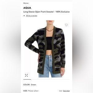Aqua Camo Cardigan